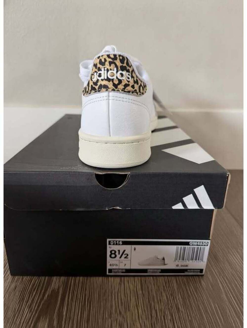 Adidas Advantage Leopard Print Sneakers - Women's 8.5 - Picture 3 of 4
